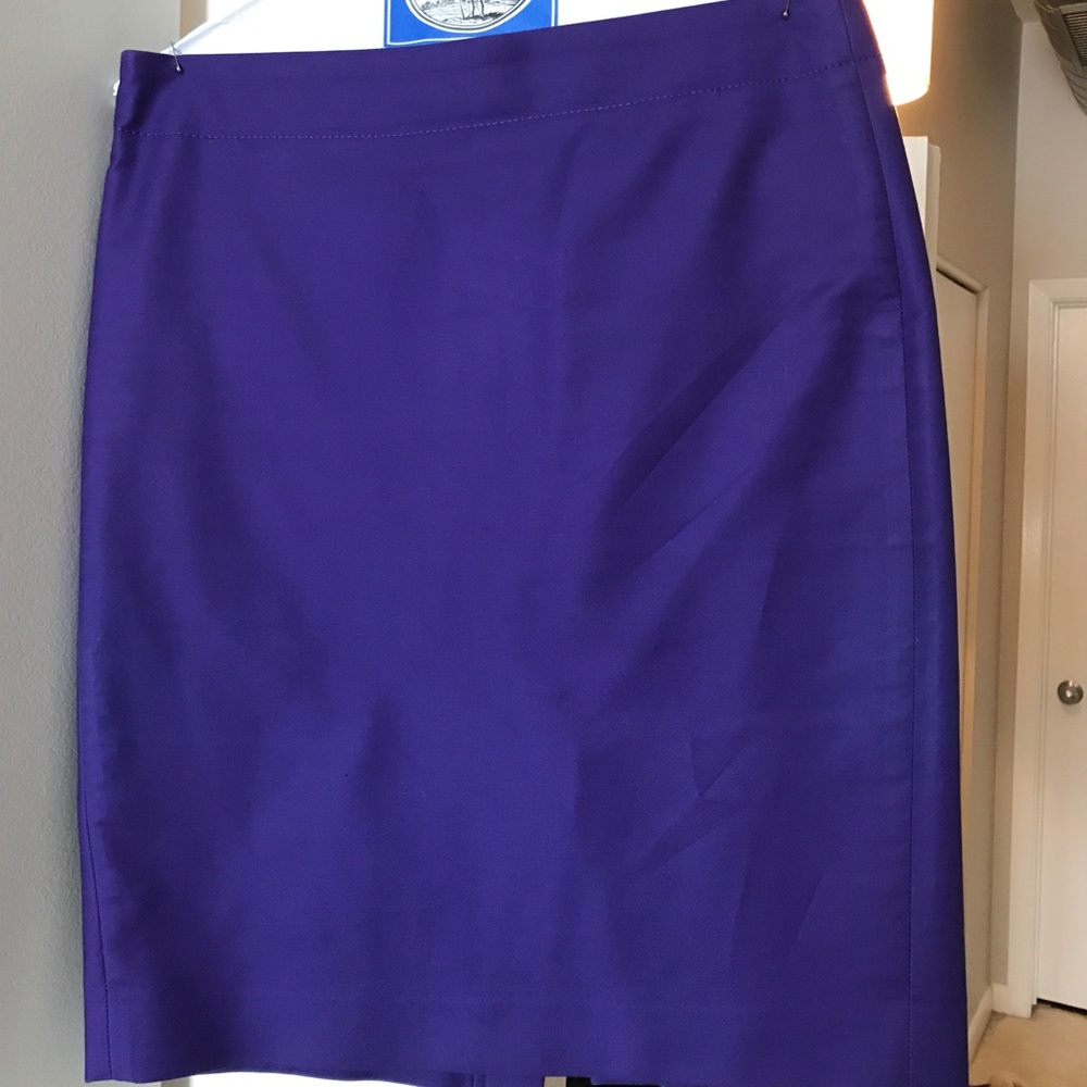 Vibrant purple J. Crew pencil skirt